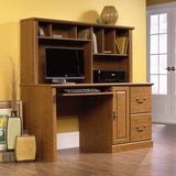 Sauder Outlet Orchard Hills Computer Desk With Hutch, 58-3/4", Carolina Oak
