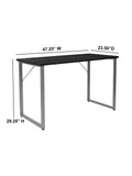 Harvey 48"W Computer Desk, Black