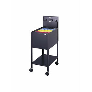 (Scratch and Dent) Safco Outlet Standard 19-1/4"D Vertical 1-Drawer Mobile Tub File Cabinet, Metal, Black