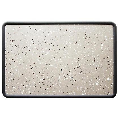 (Scratch & Dent) Quartet Contour Granite Colored Cork Board With Plastic Frame, 48
