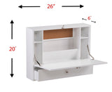 Southern Enterprises Wall-Mount Folding Laptop Desk, White