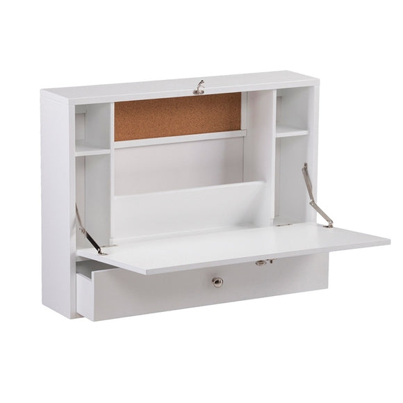 Southern Enterprises Wall-Mount Folding Laptop Desk, White