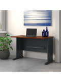 (Scratch and Dent) Bush Business Furniture Office Advantage Desk 48"W, Hansen Cherry/Galaxy