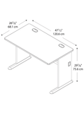 (Scratch and Dent) Bush Business Furniture Office Advantage Desk 48"W, Hansen Cherry/Galaxy