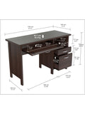 Inval Outlet Contemporary 47"W Computer Desk, Espresso-Wengue