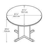 Bush Business Furniture Outlet 42"W Round Conference Table, Natural Cherry/Graphite Gray