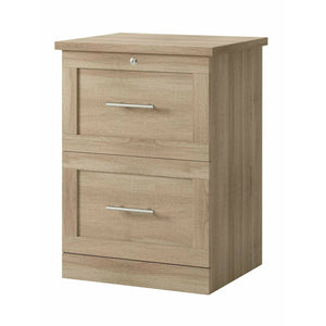(Scratch and Dent) Realspace Outlet 2-Drawer 17"D Vertical File Cabinet, Spring Oak