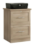 (Scratch and Dent) Realspace Outlet 2-Drawer 17"D Vertical File Cabinet, Spring Oak