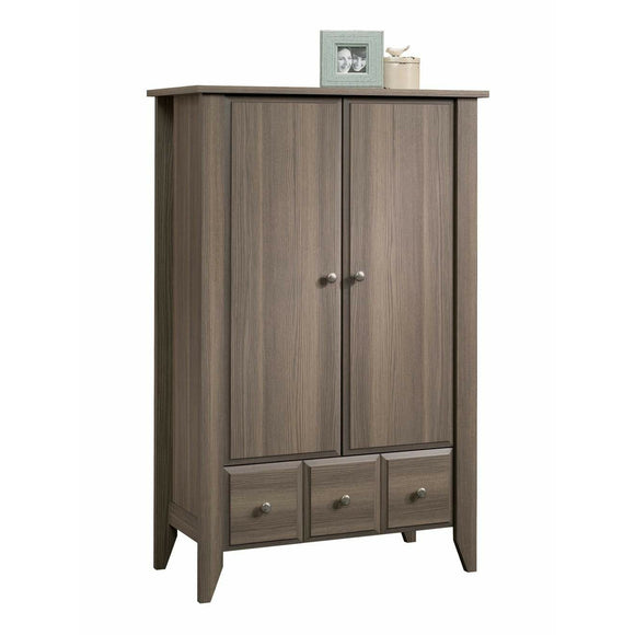 (Scratch & Dent) Sauder Outlet Shoal Creek Armoire Storage Cabinet, Diamond Ash