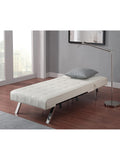 DHP Emily Bonded Leather Chaise Lounger, Vanilla