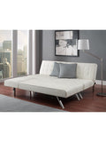 DHP Emily Bonded Leather Chaise Lounger, Vanilla