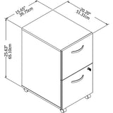 (Scratch & Dent) Bush Business Furniture Outlet Studio C 2 Drawer Mobile File Cabinet, White