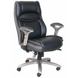 Serta Smart Layers Jennings Big And Tall Bonded Leather High-Back Executive Chair, Black/Slate
