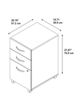 (Scratch & Dent) Bush Business Furniture Components Elite 3 Drawer Mobile File Cabinet, Hansen Cherry