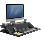 (Scratch & Dent) Fellowes Outlet Lotus Sit-Stand Adjustable Workstation, Black