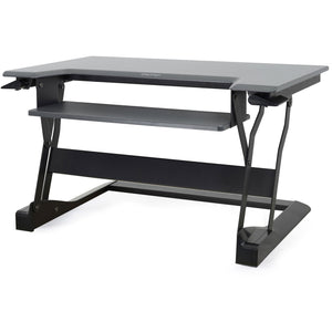 (Scratch & Dent) Ergotron WorkFit-T Sit-Stand Desktop Workstation, Black