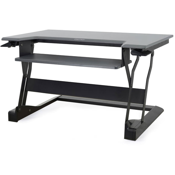(Scratch & Dent) Ergotron WorkFit-T Sit-Stand Desktop Workstation, Black