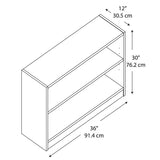 Bush Furniture Outlet Universal 2 Shelf Bookcase, Pure White