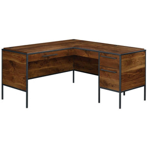 (Scratch & Dent) Sauder Outlet Nova Loft 59"W L-Shaped Desk, Grand Walnut