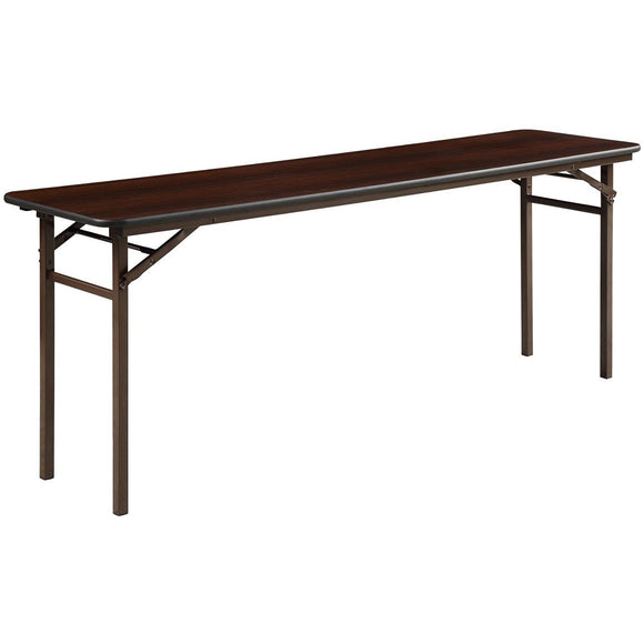 (Scratch & Dent) Lorell Outlet Laminate Folding Banquet Table, 6'W, Mahogany