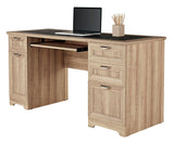 (Scratch & Dent) Realspace Outlet Magellan 59"W Manager's Desk, Blonde Ash