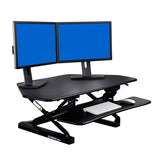 FlexiSpot Outlet Height-Adjustable Standing Desk Riser With Removable Keyboard Tray, 41"W, Black