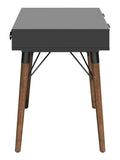 Elle Décor Outlet Dani 47"W Writing Desk, Old World Rustic Pine/Dusk Gray