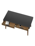 Elle Décor Outlet Dani 47"W Writing Desk, Old World Rustic Pine/Dusk Gray