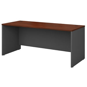 Bush Business Furniture Outlet Components Desk, 72"W x 30"D, Hansen Cherry/Graphite Gray