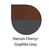 Bush Business Furniture Components Bow Front Desk, 72"W x 36"D, Hansen Cherry/Graphite Gray