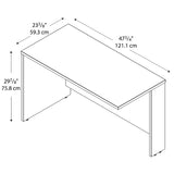 Bush Business Furniture Outlet Components Return Bridge, 48"W, Hansen Cherry/Graphite Gray