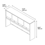 Bush Business Furniture Outlet Components 4 Door Hutch, 72"W, Hansen Cherry/Graphite Gray