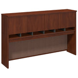 Bush Business Furniture Outlet Components 4 Door Hutch, 72"W, Hansen Cherry/Graphite Gray