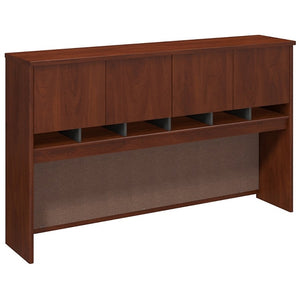 (Scratch & Dent) Bush Business Furniture Outlet Components 4 Door Hutch, 72"W, Hansen Cherry/Graphite Gray