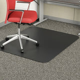 Deflect-O Chair Mat For Low-Pile Carpets, For Commercial-Grade Carpeting, 46"W x 60"D, Black