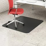 Deflect-O Outlet Black Vinyl Chair Mat For Hard Floors, 45"W x 53"D