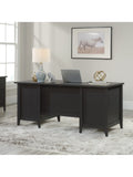 Sauder Outlet Summit Station 66"W Executive Desk, Raven Oak