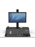 Fellowes Outlet Lotus VE Steel Sit-Stand Workstation, Single, Black