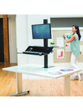 Fellowes Outlet Lotus VE Steel Sit-Stand Workstation, Single, Black
