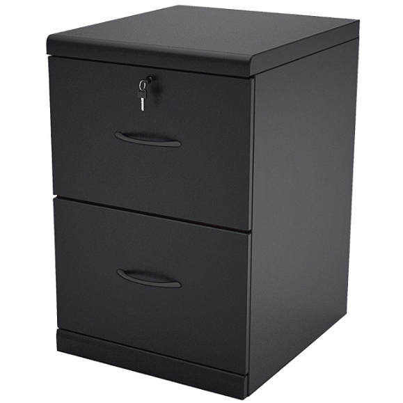 Z-Line Designs Letter-/Legal-Size Vertical File Cabinet, 2-Drawer, Black