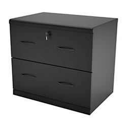 Z-Line Designs Letter-/Legal-Size Lateral File Cabinet, 2-Drawer, Black