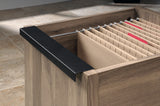 Sauder Outlet Transit 17-3/4"D Vertical 1-Drawer Open Storage Utility Cart, Salted Oak