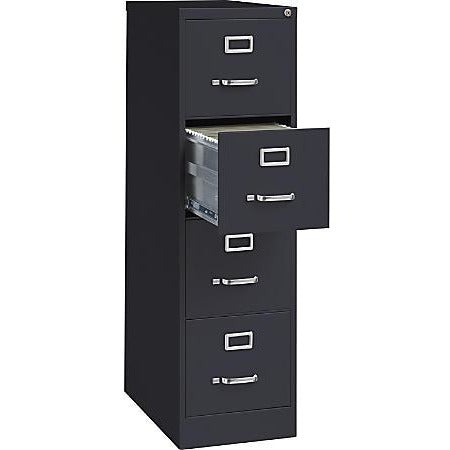 Lorell Outlet Deep Vertical File With Lock, 4 Drawers, 52