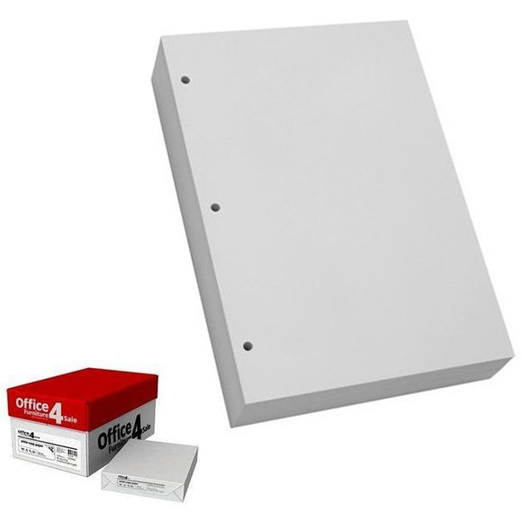 Multi-Purpose Outlet 3 Hole Copy Paper, 8 1/2'' x 11'', 92-96 brightness, 20-lb., White, 10-reams/Case (assorted brands)