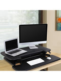 FlexiSpot Outlet AlcoveRiser Sit-To-Stand Desk Converter, 35"W, Black
