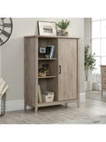 Sauder Outlet Summit Station 52"H Bookcase With Sliding Door, Laurel Oak