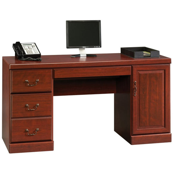 Sauder Outlet Heritage Hill Computer Credenza, Classic Cherry