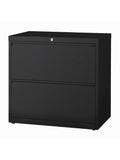 (Scratch & Dent) WorkPro outlet 30"W Lateral 2-Drawer File Cabinet, Metal, Black