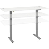 (Scratch and Dent) Move 40 Series by Bush Business Furniture Height-Adjustable Standing Desk, 72" x 30", White/Cool Gray Metallic, Standard Delivery