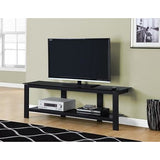 Monarch Outlet TV Stand, Glass With Metal Frame, For Flat-Screen TVs Up To 60", Black
